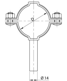 Ανπξείδωτο στήριγμα σωλήνων με πόδι