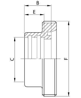 Σχέδιο στόμιου με σπέιρωμα εκτόνωσης DIN 11851