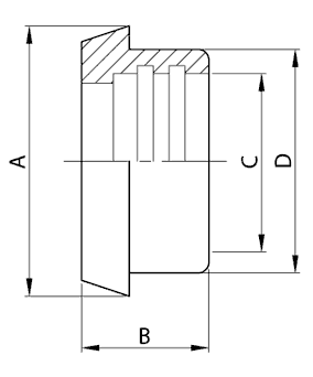 Σχέδιο κωνικού στομίου εκτόνωσης ΔΙΝ 11851