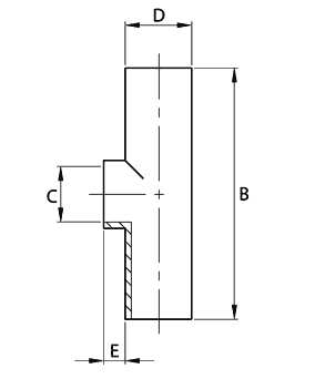 Ταυ ανοξείδωτο τροφίμων συγκολλησης SMS