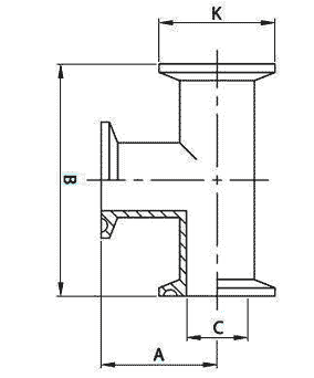 Σχέδιο ταυ Tri-Clamp